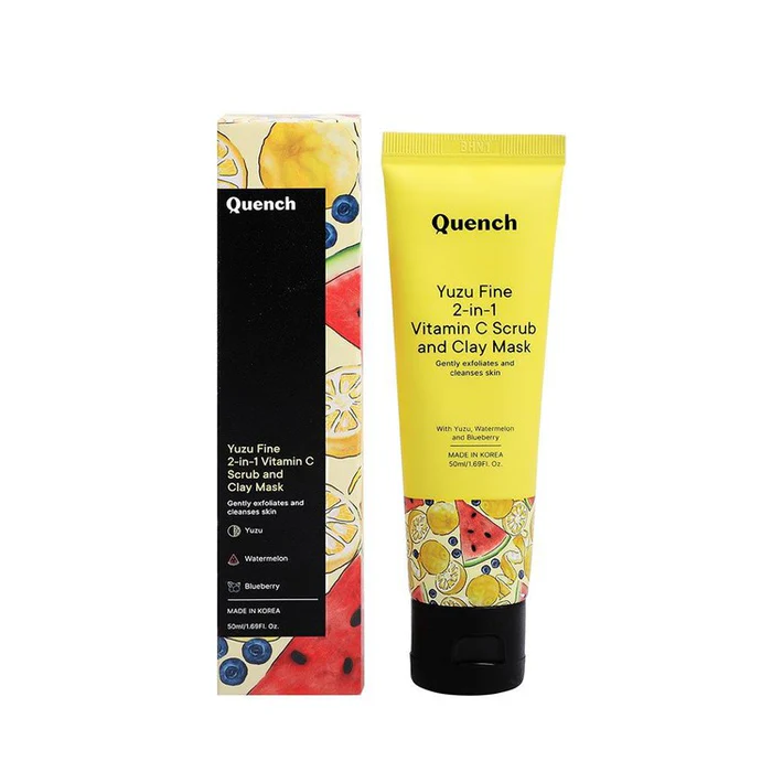 Quench Yuzu Fine 2-in-1 Vitamin C Scrub And Clay Mask - 50 Ml