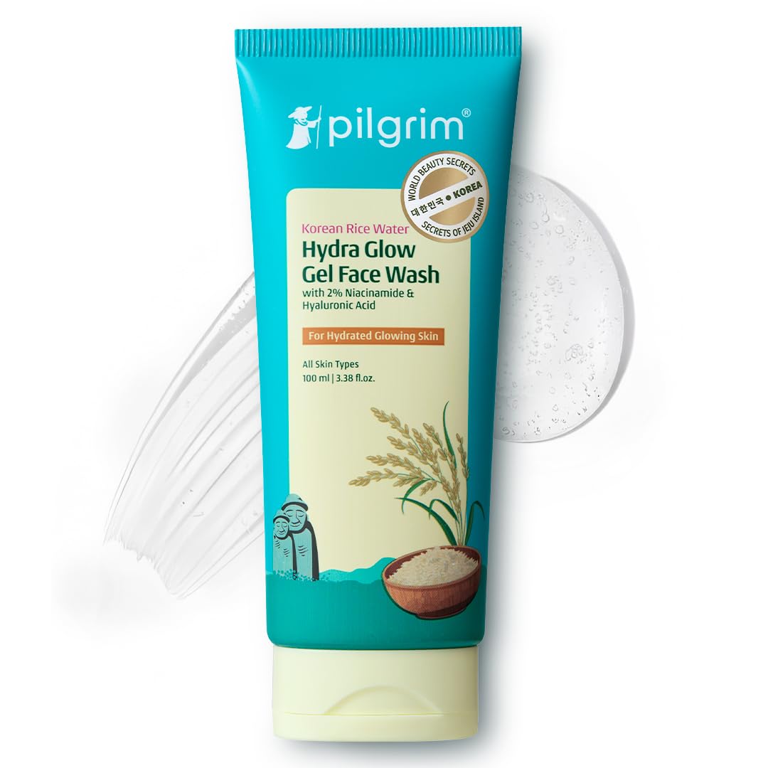 Pilgrim Korean Rice Water Hydra Glow Gel Face Wash - 100 Ml