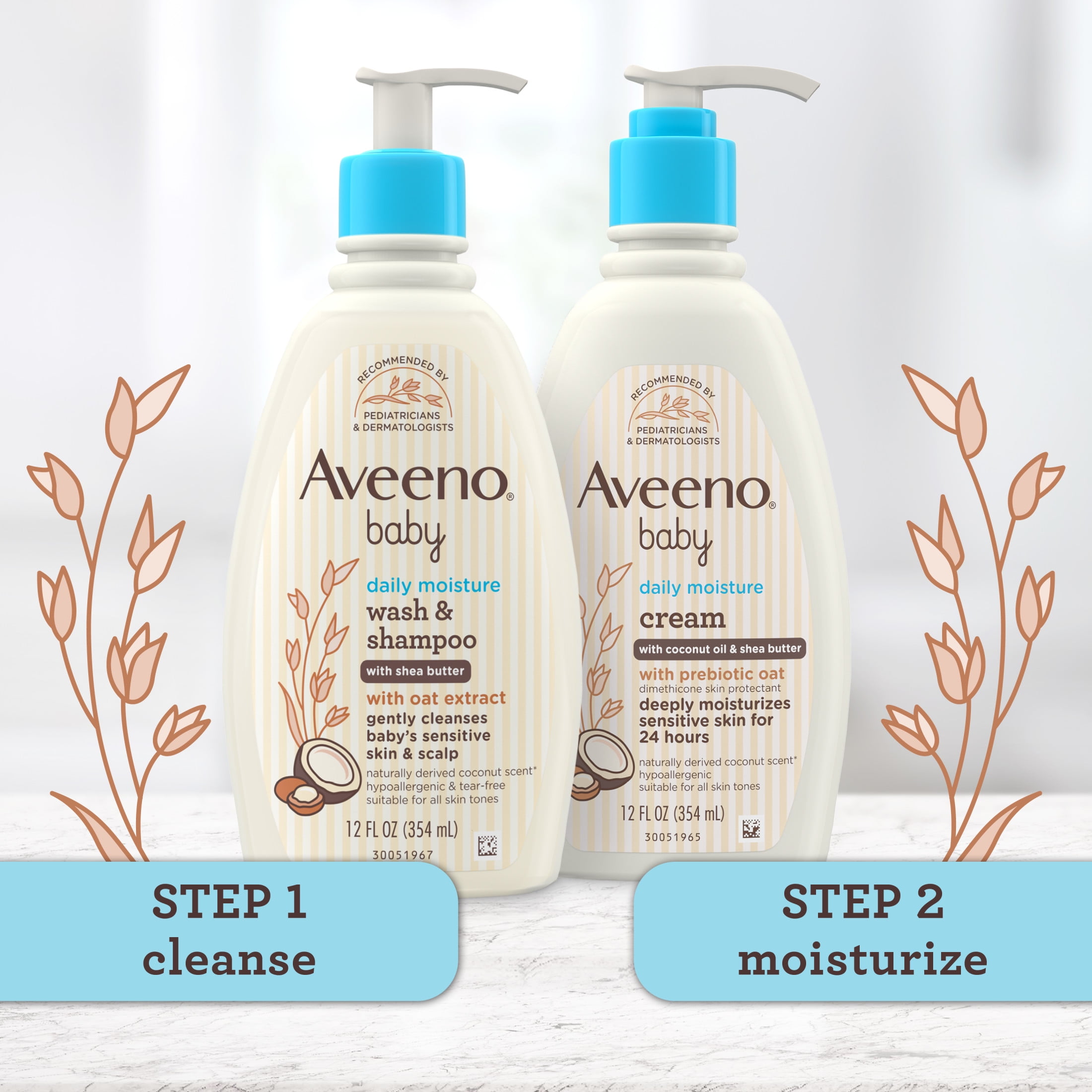 Aveeno Baby Daily Moisture Wash And Shampoo - 100 Ml