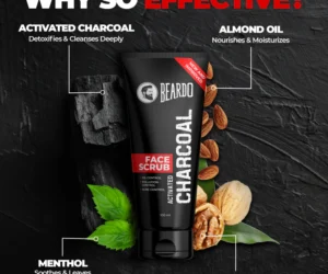 Beardo Activated Charcoal Face Scrub - 100 Gm