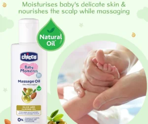 Chicco Baby Moments Olive and Almond Massage Oil 0+ Months - 200 Ml