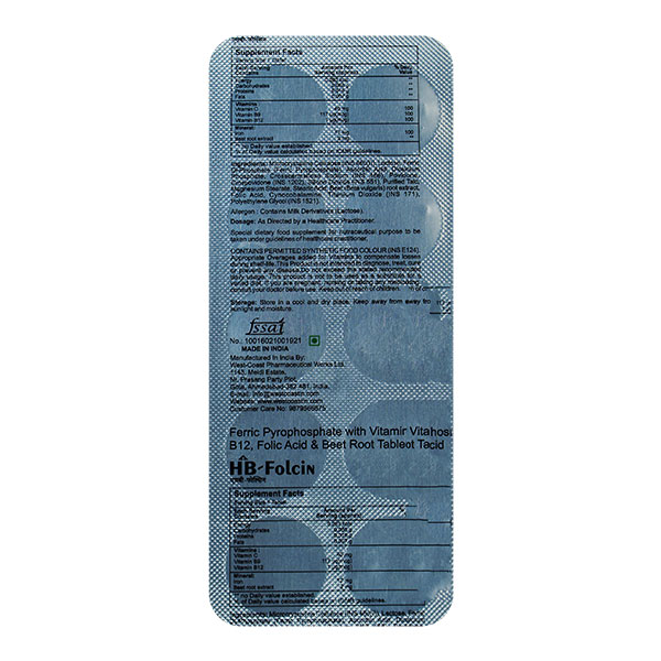 Hb Folcin Tablet - 10 Tablet