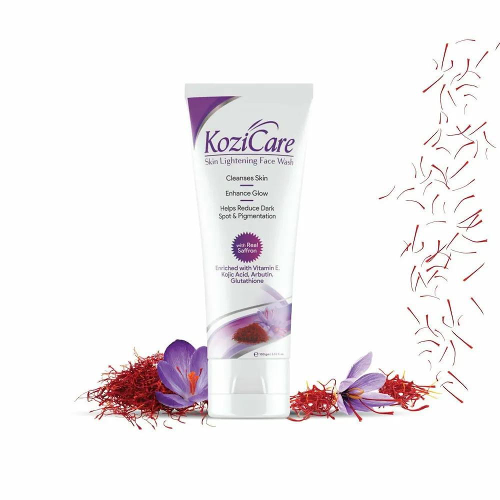 KoziCare Skin Lightening With Real Saffron Face Wash - 100 Gm