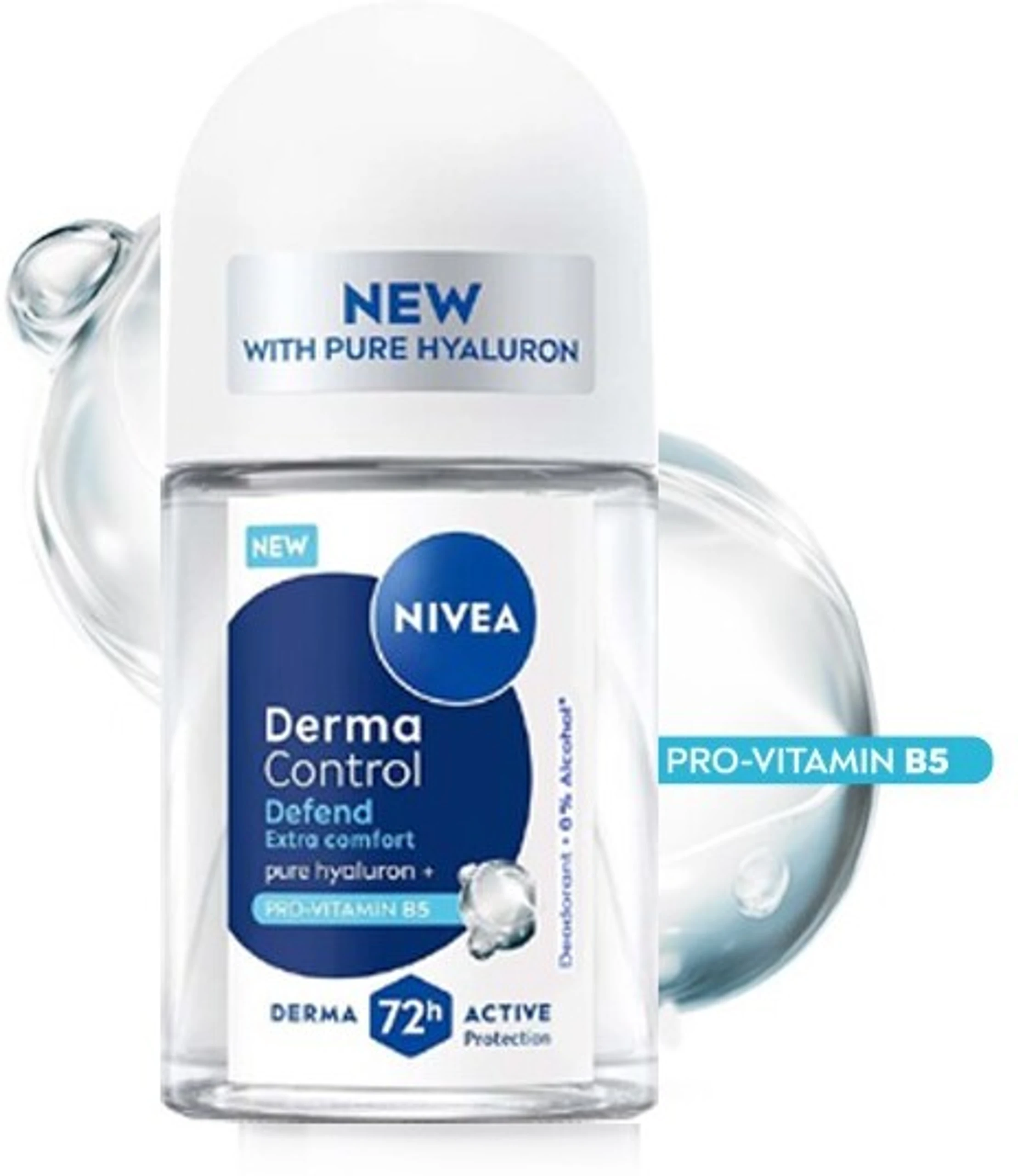 Nivea Derma Control Defend Pure Hyaluron Plus Pro Vitamin B5 Roll On - 50 Ml