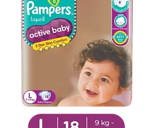 Pampers Active Baby Diapers Large - 50 Piece