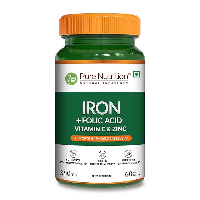Pure Nutrition Iron With Folic Acid Tablet - 60 Tablet