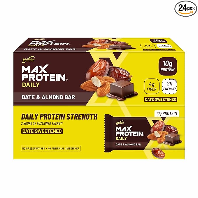 RiteBite Max Protein Active Date And Almond Bar - 75 Gm