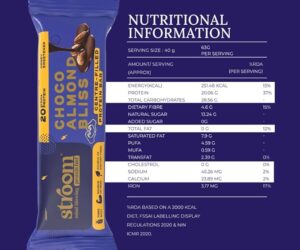 Stroom Choco Almond Protein Bliss Bar - 45 Gm