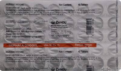 Zandu Triphala Guggul Tablet - 40 Tablet